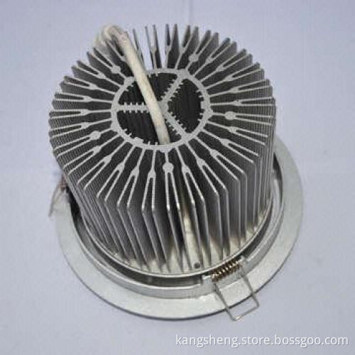 Die-casting Housing, CNC Machined, LED Lamp Heat Sink, Powder-coating, Colors are Optional